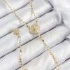 Bouquet Bouqtique Pirinç Zirkon Taşlı Ezme Zincirli Madalyon Model Gold Renk Y Kolye BQT35BKO10471
