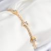 Bouquet Bouqtique Pirinç Zirkon Taşlı Yıldız Model Gold Renk Asansörlü Kadın Bileklik BQT35BB7737