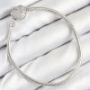Bouquet Bouqtique Pirinç Charm Zirkon Taşlı Kalp Model Gümüş Renk Kadın Bileklik BQT35BB7803