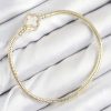 Bouquet Bouqtique Pirinç Charm Zirkon Taşlı Yonca Model Gold Renk Kadın Bileklik BQT35BB7805