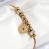 Bouquet Bouqtique 316L Çelik Zirkon Taşlı Göz Charm Model Gold Renk Kadın Bileklik BQT35BB7842
