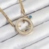 Bouquet Bouqtique 316L Çelik Zirkon Taşlı Çeyrek Takılabilir Gold Renk Kadın Kolye BQT35BKO10506