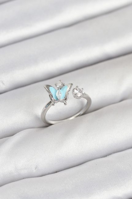 Bouquet Bouqtique Pirinç Gümüş Renk Kelebek Model Kadın Yüzük BQT35BYK3865