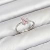 Bouquet Bouqtique Pirinç Gümüş Renk Pembe Kelebek Kadın Yüzük BQT35BYK3871