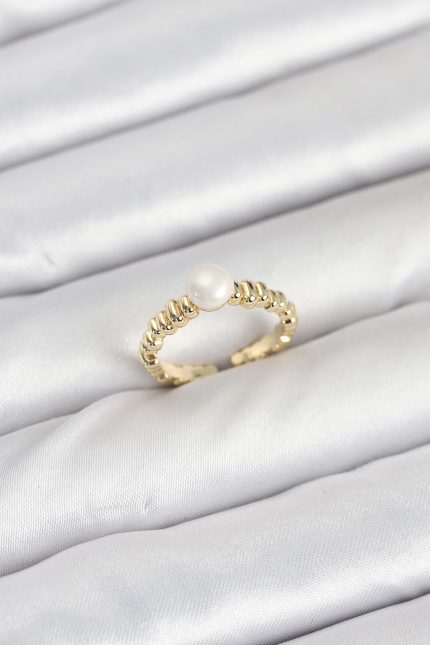 Bouquet Bouqtique Pirinç Gold Renk Göbek İnci Model Kadın Yüzük BQT35BYK3886