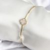 Bouquet Bouqtique Beyaz Sedefli Yonca Model Gold Renk Kadın Bileklik BQT35BB8005