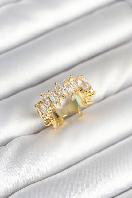 Bouquet Bouqtique Pirinç Arpa Baget Zirkon Taşlı Kadın Yüzük BQT35BYK3906