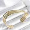 Bouquet Bouqtique Eğik Şerit Model Gold Renk Pirinç Kadın Bileklik BQT35BB8019