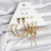 Bouquet Bouqtique Gold Renk Pirinç 6'lı Kadın Küpe Seti BQT35BKP11322