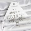 Bouquet Bouqtique Pirinç Gümüş Renk 6'lı Kadın Küpe Seti BQT35BKP11329