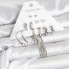 Bouquet Bouqtique Gümüş Renk Pirinç 6 Çiftli Kadın Küpe Seti BQT35BKP11331