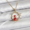 Bouquet Bouqtique 316L Çelik Zincir Gold Zirkon Taşlı Yılbaşı Tema Kadın Kolye BQT35BKO10718