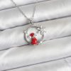 Bouquet Bouqtique 316L Çelik Zincir Gümüş Zirkon Taşlı Yılbaşı Tema Kadın Kolye BQT35BKO10719
