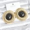 Bouquet Bouqtique Pirinç Gold Renk Siyah Boncuklu Vintage Kadın Küpe BQT35BKP11388
