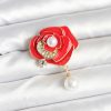 Bouquet Bouqtique Kırmızı Gül İncili Model Broş BQT35BR469