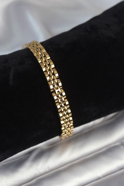 Bouquet Bouqtique 316L Çelik 7 mm Kalınlıkta Gold Renkli Erkek Bileklik BQT35EB3767