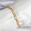 Bouquet Bouqtique 14K Gold Renk Kaplama Lazerli Zincir Model CM Kadın Bileklik BQT35BB8120