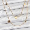 Bouquet Bouqtique 316L Çelik Zincir Gold Renk Pullu Kadın Kolye BQT35BKO10787