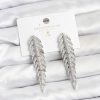 Bouquet Bouqtique Pirinç Gümüş Renk Balık Sırtı Model Zirkon Taşlı Kadın Küpe BQT35BKP11517