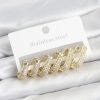 Bouquet Bouqtique 316L Çelik Gold Renk Zirkon Taşlı Damla Halka Küpe Seti BQT35BKP11524