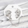 Bouquet Bouqtique Pirinç Gümüş Renk Yılan Model Zincir Bağlantılı Ear Cuff Küpe Seti BQT35BKP11533