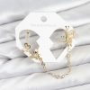 Bouquet Bouqtique Kelebekli Model Pirinç Gold Renk Zincir Bağlantılı Ear Cuff Küpe Seti BQT35BKP11544