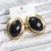 Bouquet Bouqtique Pirinç Siyah Badem Model Vintage Gold Kadın Küpe BQT35BKP11593