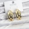 Bouquet Bouqtique Gold Renk Pirinç Yarım Halka Model Kadın Küpe BQT35BKP11602