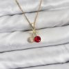 Bouquet Bouqtique 316L Çelik Zincir Gold Renk Kiraz Model Zirkon Taşlı Kadın Kolye BQT35BKO10854