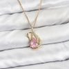 Bouquet Bouqtique 316L Çelik Zincir Gold Renk Pembe Kuğu Model Zirkon Taşlı Kadın Kolye BQT35BKO10867