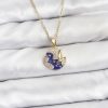 Bouquet Bouqtique 316L Çelik Zincir Gold Renk Gece Model Zirkon Taşlı Kadın Kolye BQT35BKO10891