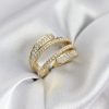 Bouquet Bouqtique Sarmal Zirkon Baget Taşlı Gold Renk Kadın Yüzük BQT35BYK3930