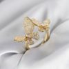 Bouquet Bouqtique Gold Renk Beyaz Kelebek Model Zirkon Taşlı Kadın Yüzük BQT35BYK3944