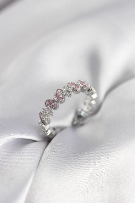 Bouquet Bouqtique Pembe Zirkon Taşlı Kelebek Model Kadın Yüzük BQT35BYK3951