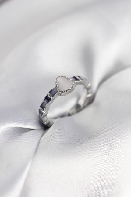 Bouquet Boutique Gümüş Renk Mineli Su Kabağı Model Kadın Yüzük BQT35BYK3954