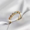 Bouquet Bouqtique Gold Renk Kalp Model Renkli Zirkon Taşlı Kadın Yüzük BQT35BYK3963