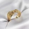 Bouquet Bouqtique Gold Renk Zirkon Taşlı Zincir Model Kadın Yüzük BQT35BYK3971