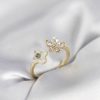 Bouquet Bouqtique Gold Renk Sedefli Çiçek Model Kadın Yüzük BQT35BYK3981