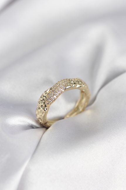 Bouquet Bouqtique Zirkon Taşlı Puntalı Gold Renk Kadın Yüzük BQT35BYK3987