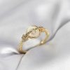 Bouquet Bouqtique Gold Renk Daire Form Sedef ve Zirkon Taşlı Kadın Yüzük BQT35BYK4003