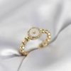 Bouquet Bouqtique Gold Renk Sedefli Yıldız Model Zirkon Taşlı Kadın Yüzük BQT35BYK4007