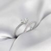 Bouquet Bouqtique Gümüş Renk Zirkon Taşlı Kuyruklu Kalp Model Kadın Yüzük BQT35BYK4014