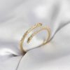 Bouquet Bouqtique Gold Renk Yılan Kuyruk Model Zirkon Taşlı Kadın Yüzük BQT35BYK4028
