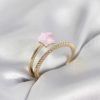 Bouquet Bouqtique Gold Renk Zirkon Taşlı Pembe Halley Model Kadın Yüzük BQT35BYK4040