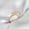 Bouquet Bouqtique Gold Renk Zirkon Taşlı Yılan Tarz Kadın Yüzük BQT35BYK4050
