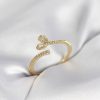 Bouquet Bouqtique Gold Renk Pirinç Kuyruklu Kalp Model Kadın Yüzük BQT35BYK4066