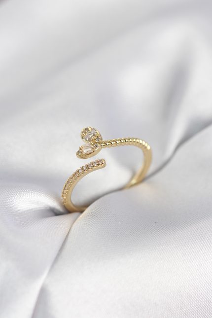 Bouquet Bouqtique Gold Renk Pirinç Kuyruklu Kalp Model Kadın Yüzük BQT35BYK4066