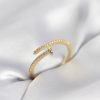 Bouquet Bouqtique Çivi Model Zirkon Taşlı Gold Renk Kadın Yüzük BQT35BYK4076