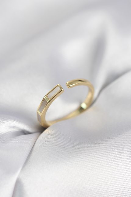 Bouquet Bouqtique Gold Renk Sedefli Çubuk Model Kadın Yüzük BQT35BYK4082