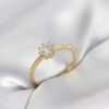 Bouquet Bouqtique Tek Taş Model Gold Renk Zirkon Taşlı Kadın Yüzük BQT35BYK4088